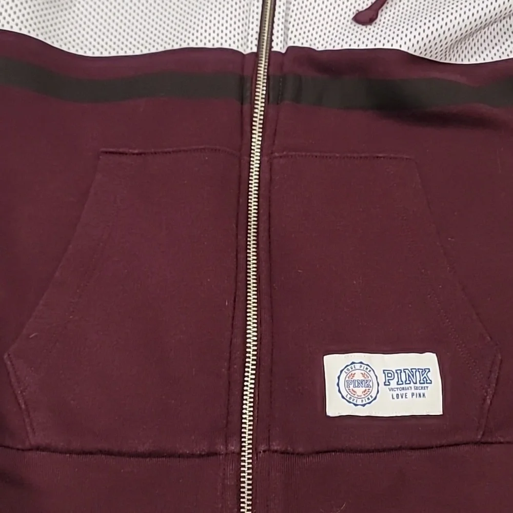 Victoria Secret "PINK" Popular Women's Burgundy Hoodie - Picture 11 of 12